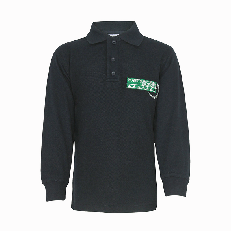 Long Sleeve Polo Shirt - Navy