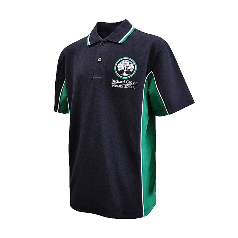 Polo Shirt - Short Sleeve (Navy & Jade)